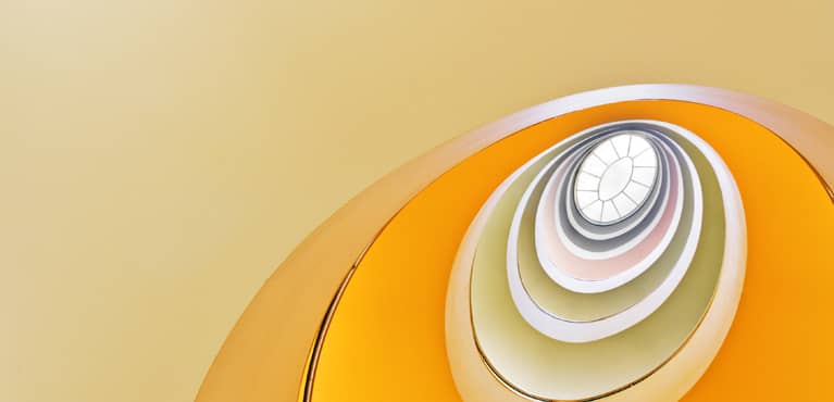 Looking up at Spiral Staircase